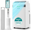 Air Conditioner, 12000 BTU, Wi-Fi, Adjustable Temperature, Ideal for Bedrooms, Dehumidifier & Fan Modes, Compact AC Unit with Window Mount Kit