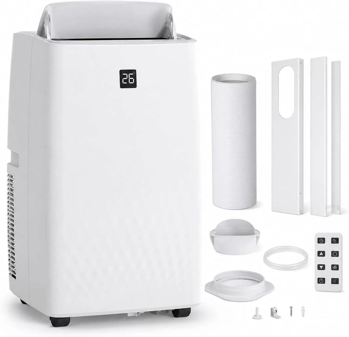 Window Installation Kit 4-in-1, Remote Control, Timer, Compact Portable Design, 14000 BTU, Cools Up to 750 Sq, Quiet Operation