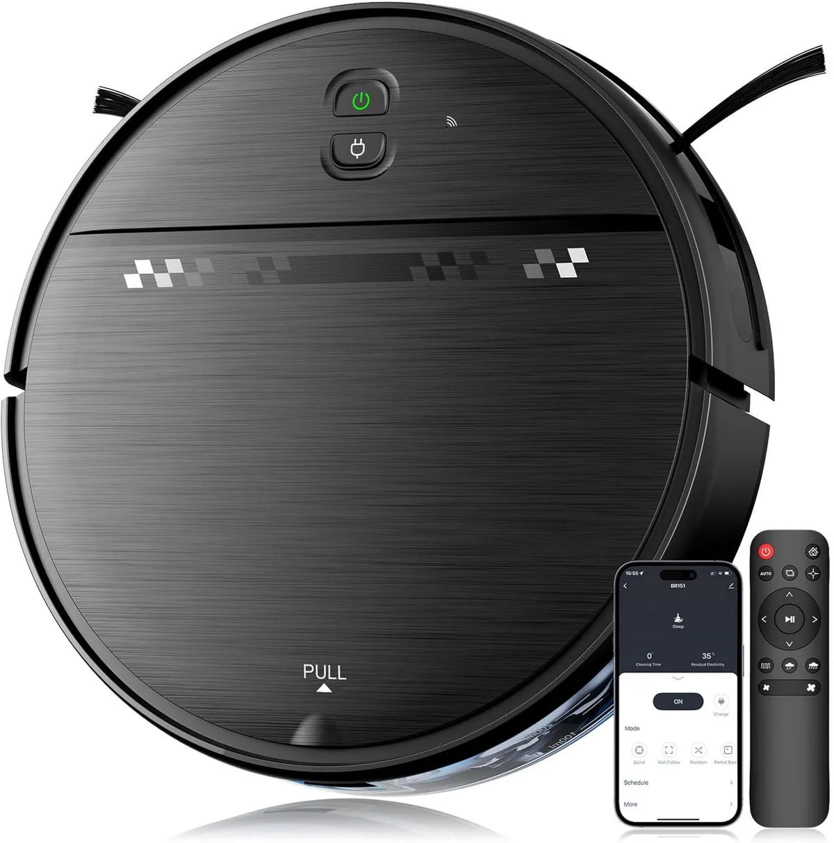Robot Vacuum and Mop, Wi-Fi, Voice Control, Vacuuming and Mopping, 2.87'' Ultra-Slim, with 3D Obstacle Avoidance, Self-Charging, MANVN