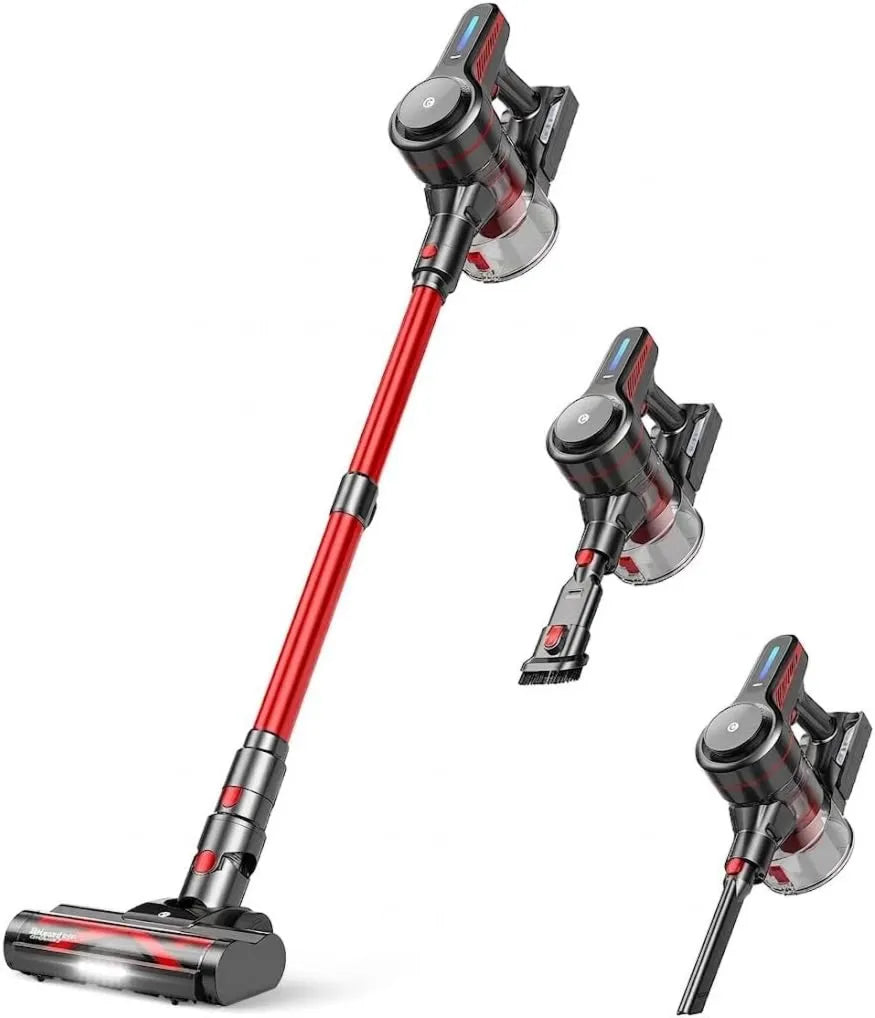Cordless Stick Vacuum Lightweight Cordless 45-Min, 45kPa, 6-in-1, 45-Min Run, 6 in 1 Hardwood Vacuum Cleaner, Anti-Tangle and Self-Stand, CHEBIO