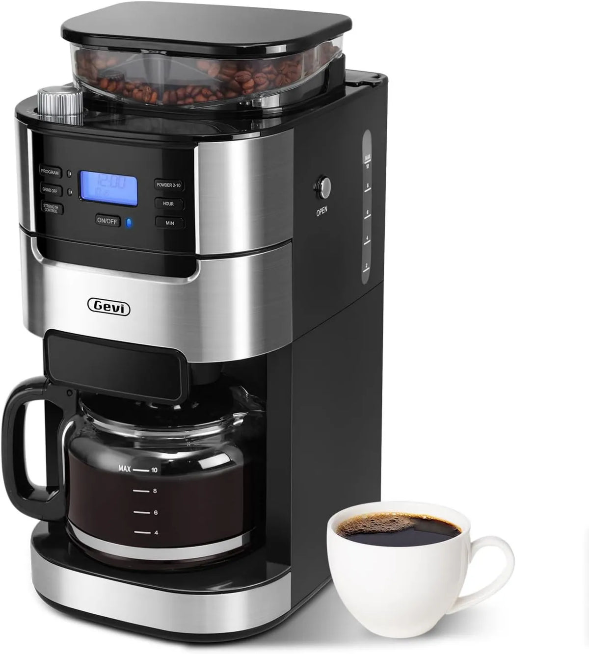 Drip Coffee Maker 10-Cup, Gevi, Automatic Coffee Brewing Machine