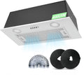 Range Hood 400CFM, 24 inch, 600mm, 3-Speed, Stainless Steel, Built-In Installation, 6 Layers Grease Filters, 3-Speed Controls with LED Lights