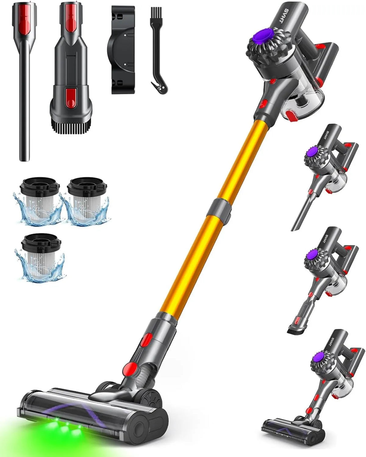 Cordless Stick Vacuum, 500W, 45KPA, 45Min, Cordless Design
