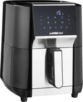 Air Fryer 7-Quart, Black/Stainless Steel, Touch Controls, GoWISE