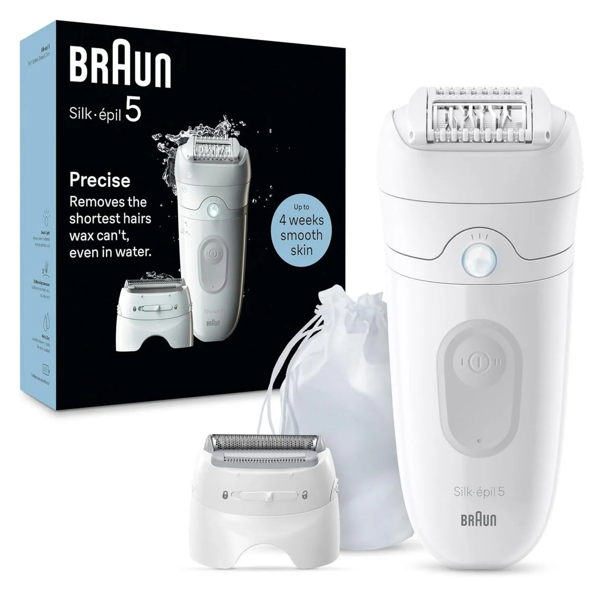 Braun Silk-épil 5 Epilator SE5-041 IPL Hair Removal Device, Wet-to-Dry Use, Women Shaver & Trimmer