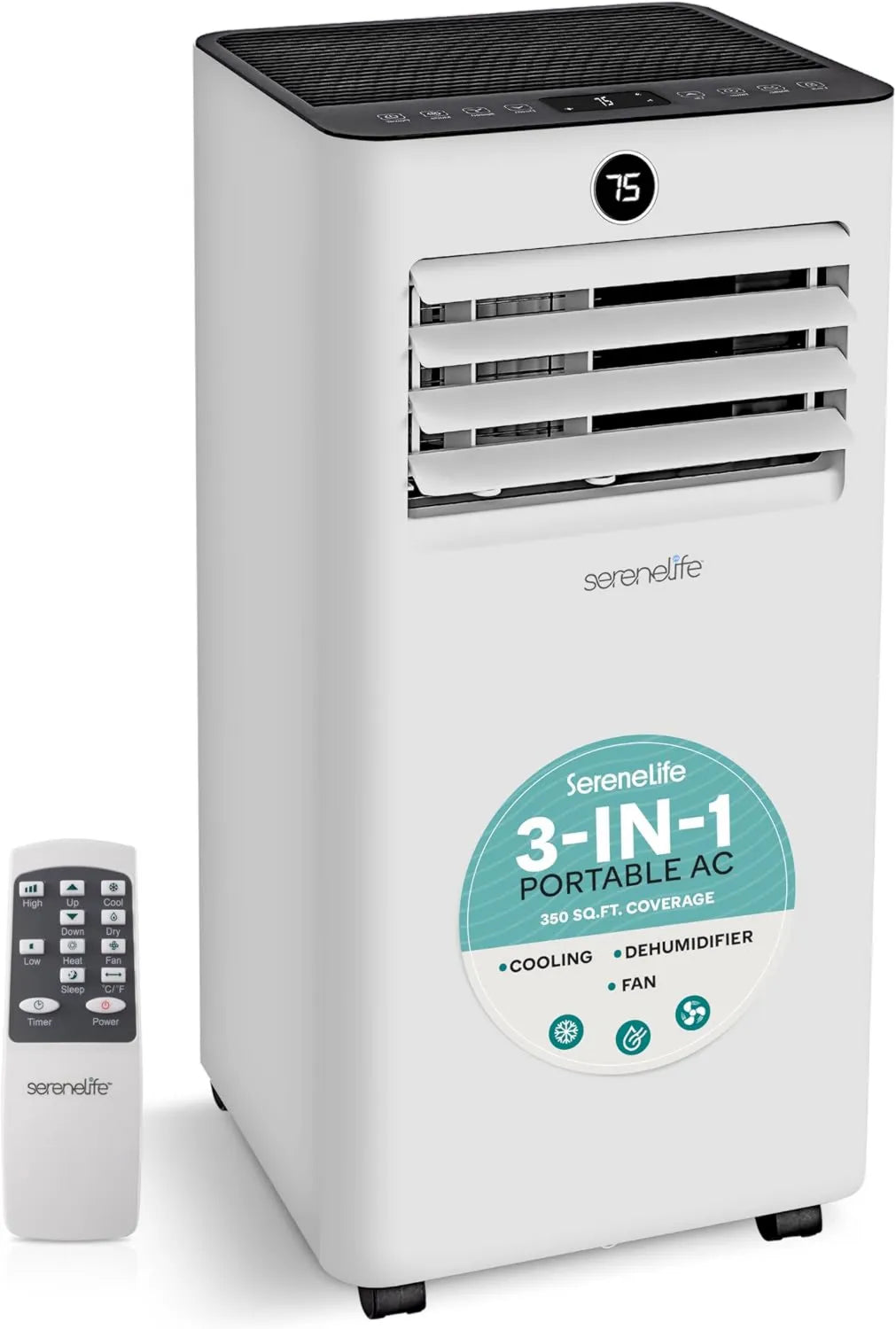 Air Conditioner 8000 BTU Portable, Timer, Compact Portable Design, 24 Hours, Mini AC Unit with 350 Sq, Small AC Unit with Dehumidifier and Fan