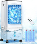 4-IN-1, Timer, Compact Portable Design, 2.5 Gal, 60W, 4-IN-1 Swamp Cooler, Portable Air Conditioners, Fast Cooling Evaporative Air Cooler