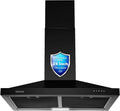 Range Hood 3-Speed, 24 inch, Stainless Steel, Wall-Mountable, Push Button 3-Speed Exhaust Fan, Wall Mount Vent Hood, SNDOAS