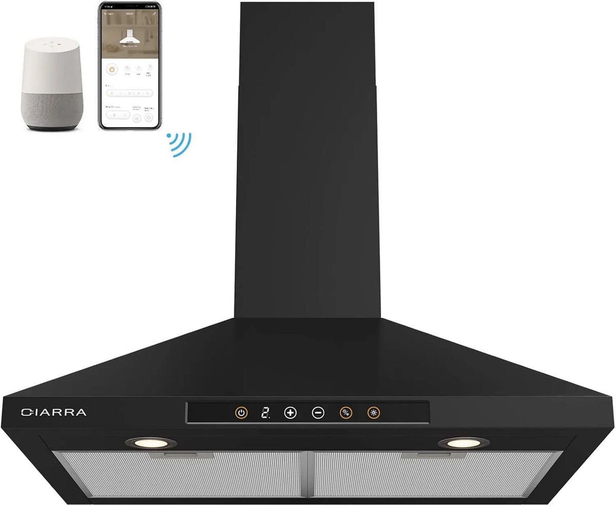 Google CAB75206W Range Hood, 30 inch, 3 Speed, Wall-Mountable, Voice Control