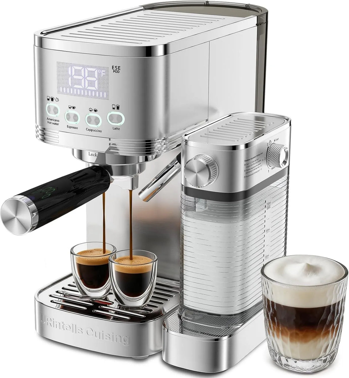Espresso Machine Cuising 20 Bar, URintells, Countertop Coffee Maker with Pressure Brewing