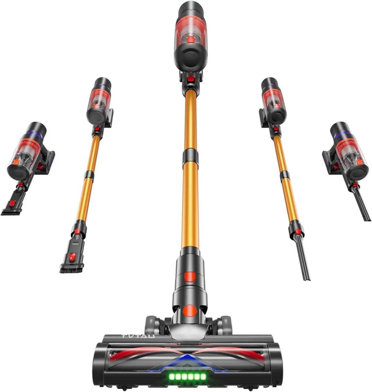 Cordless Stick Vacuum 8-in-1, 650W, 55KPa, 75 Mins, 8-in-1 Lightweight Stick Vacuum for Hardwood Floor, Anti-Tangle, Self-Standing, Cordless Design