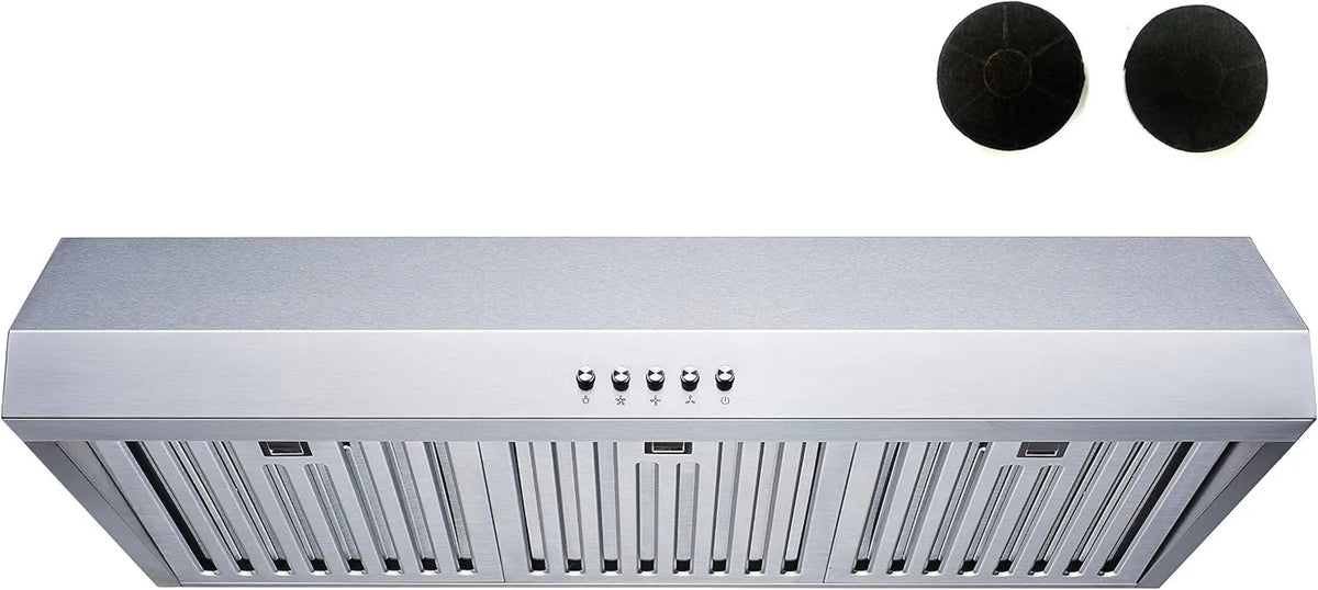 Range Hood, Stainless Steel, 600 CFM, 30 In, Kitchen Ventilation and Cooking Exhaust System
