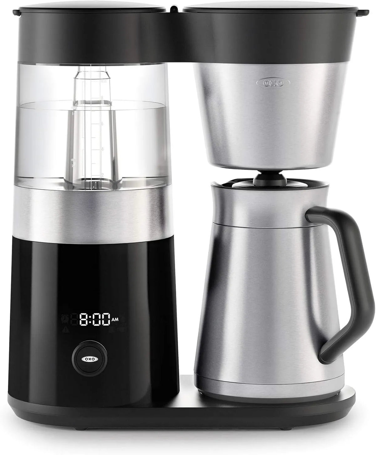 Drip Coffee Maker 9-Cup, Programmable Brewing, Stainless Steel, OXO
