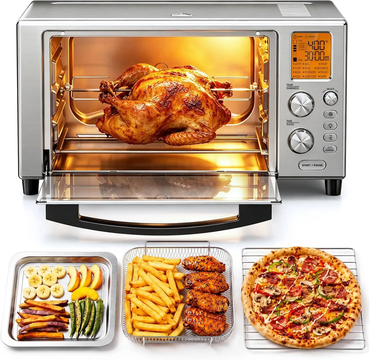 Air Fryer 12-in-1, 23 QT, Convection Cooking, 12-in-1 Convection Oven Countertop Non Toxic