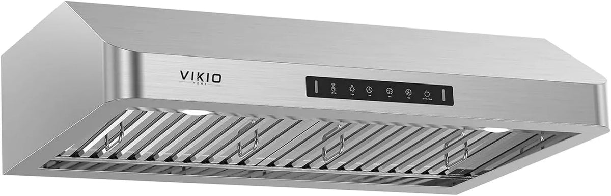 Range Hood 3-Speed, Touch Controls, 980 CFM, 30 Inch, 3-Speed Gesture & Touch Control, Independent Air Duct, VIKIO HOME