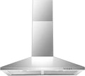 Range Hood, Stainless Steel, Wall-Mountable, 30 inch, 3 Speed, LED Light, Button Control, Stove Vent Hood with Aluminum Filters, SNDOAS