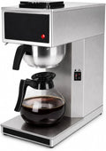 Drip Coffee Maker 12-Cup, 120V, Stainless Steel, Commercial-Grade Design, Compact Portable Design, Event Use, Break Room, YUANHAO
