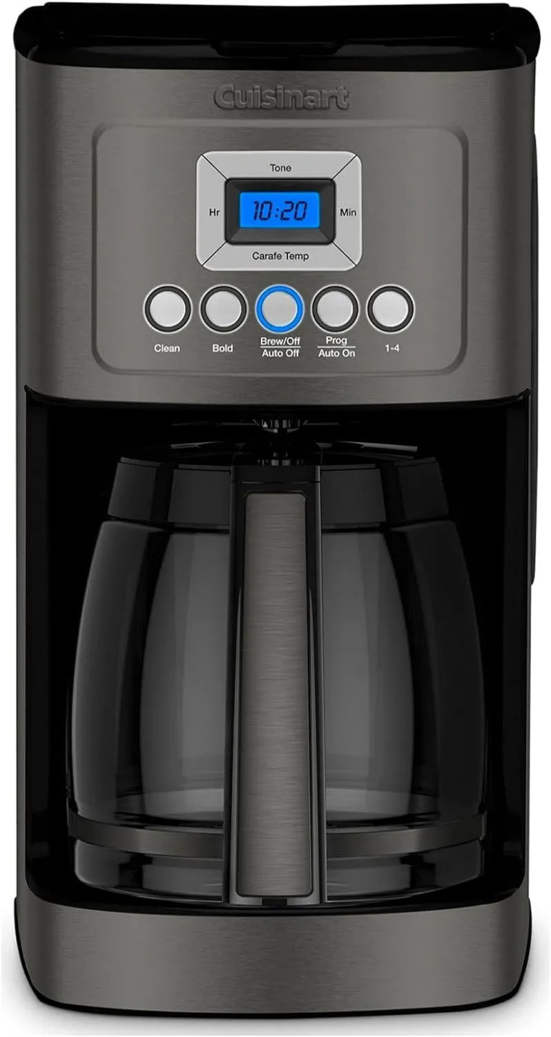 Cuisinart Programmable PerfecTemp Glass Carafe 14-Cup Drip Coffee Maker, Programmable Brewing, Stainless Steel, 4 Cup, DCC-3200BKSNAS