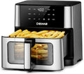 Air Fryer, 10.2 QT, 1700W, Recipe Included, Non-Stick Basket, Visual Cooking Window, Nonstick Interior, DEIME
