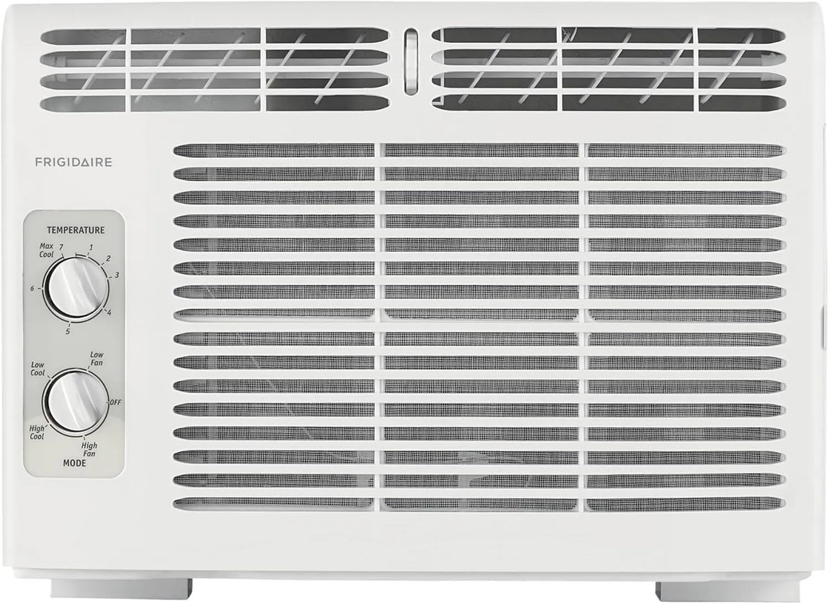 Frigidaire 5000 BTU Window-Mounted Air Conditioner, 2 Fan Speeds, Cools Up to 150 Sq, Effortless Temperature Control, Auto Restart, Quiet Operation