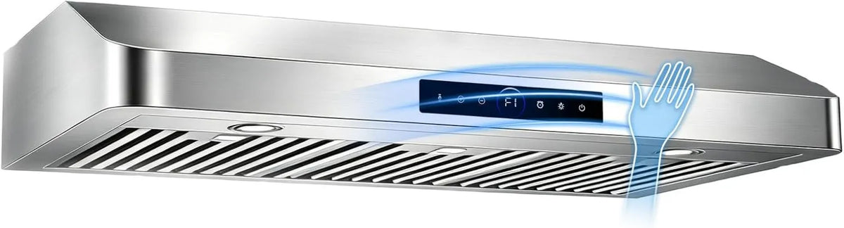 Range Hood 4-Speed, Touch Controls, Stainless Steel, 1200 CFM, 36 Inch
