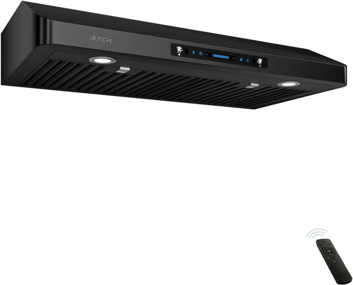 Range Hood Black Under IKTCH 36, 900 CFM, 36 inch, 4 Speed, Touch Controls