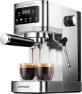 Espresso Machine, 20 Bar, Stainless Steel, Expresso Coffee Machines with Adjustable Temperature, Touch Controls, SHARDOR