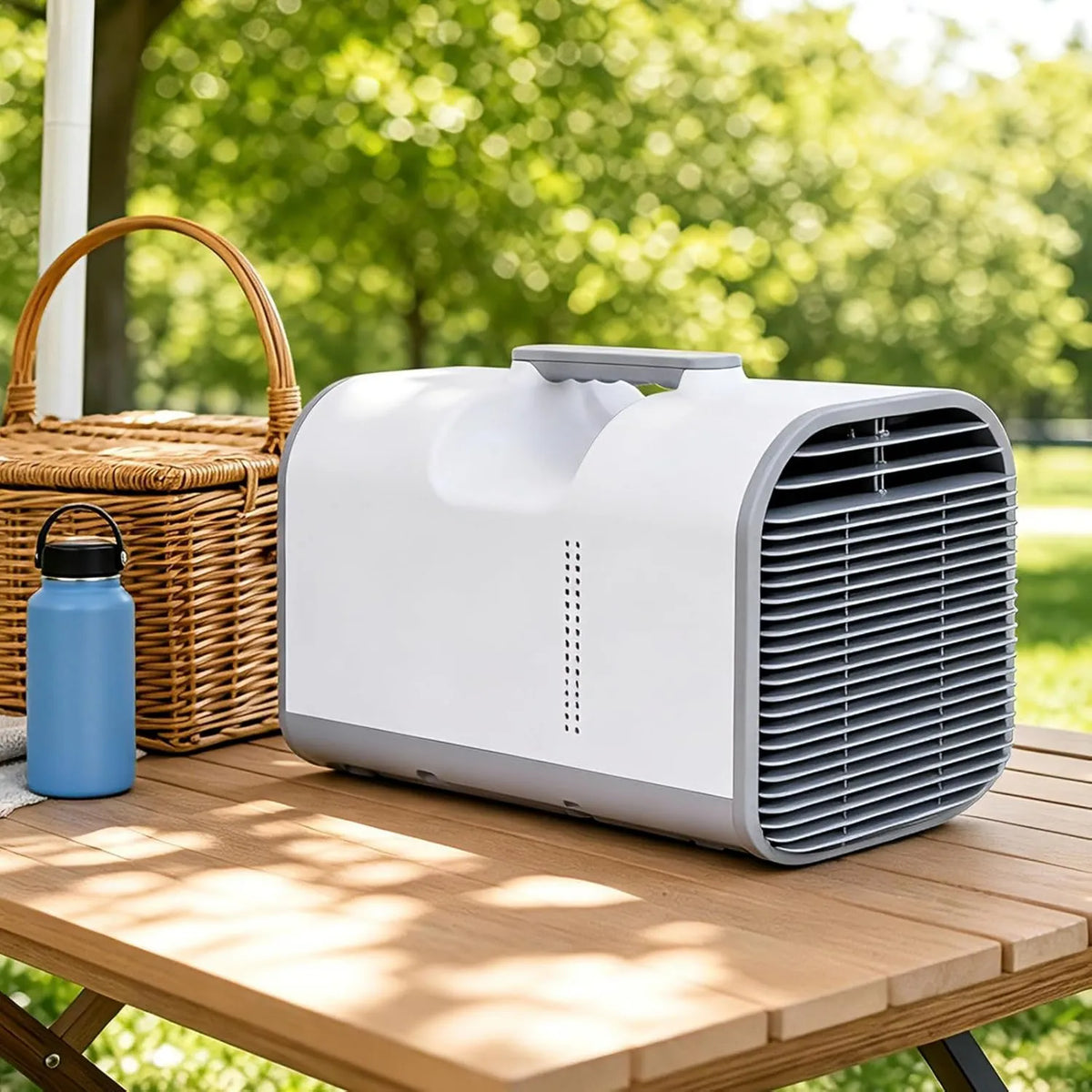 Air Conditioner 24H, Timer, Compact Portable Design, 4000 BTU, Compact Fast Cooling for Outdoor Tent RV Room US Plug
