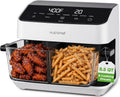 Air Fryer 8-in-1, 8.5 Quart, Adjustable Temperature, Timer, 8-in-1 Preset Dual Cook Modes, Cook Steak, Fries & More, NutriChef