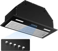 Range Hood 3-Speed, 353 CFM, 24Inch, 3-Speed Vent Hood with Push Button Control LED Lights, Metal Filter, Compact Kitchen, Suitable for Home kitchen