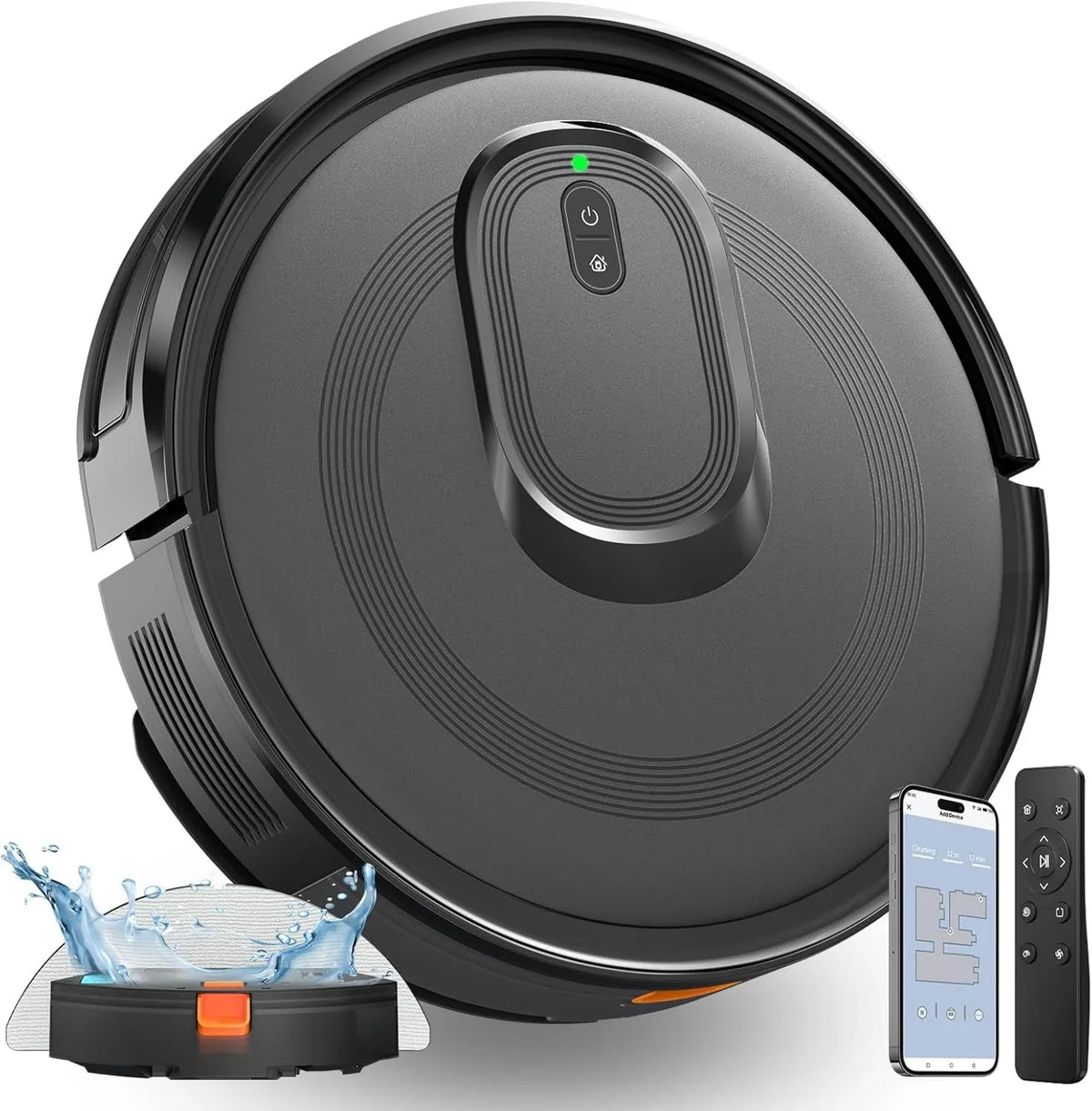 Robot Vacuum and Mop, 4200Pa, 2-in-1, Voice Control, Vacuuming and Mopping, Vacuum Suction, 2 in 1 Mopping Cleaner, Self-Charging