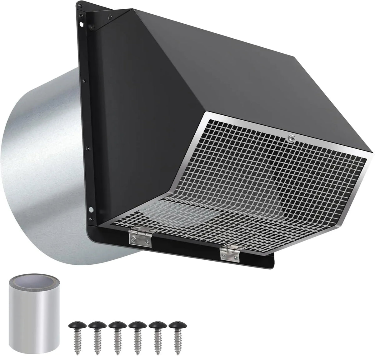 Range Hood, 12 Inch, Galvanized Steel, Black, Kitchen Ventilation and Cooking Exhaust System