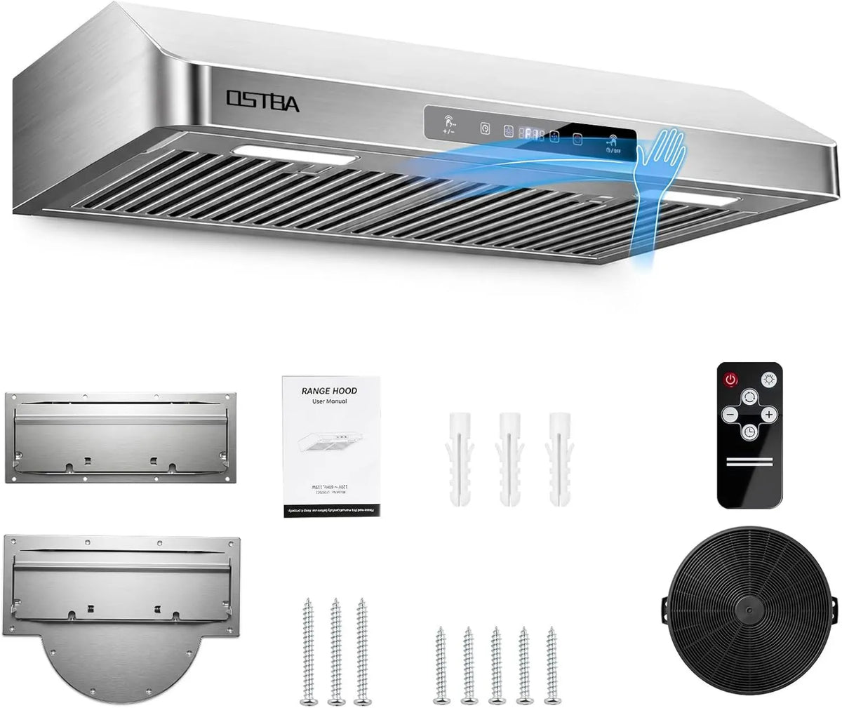 Range Hood 30' Under Cabinet OSTBA 30, 750 CFM, 3 Fan Speeds