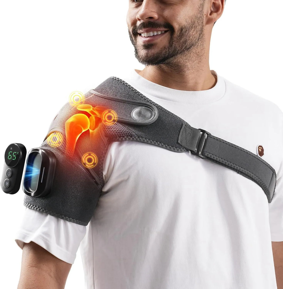 Body Massager Shoulder Heating Pad, Heat Function, HOMRELEXA