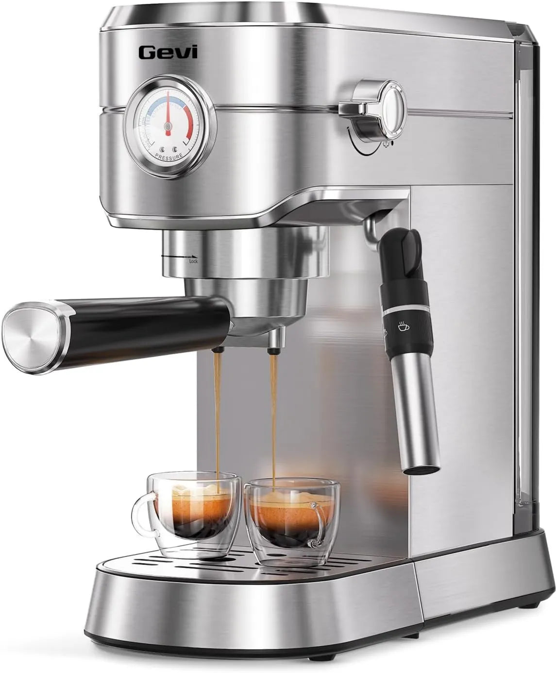 Espresso Machine Gevi 20 Bar, Compatible with Pods&Ground