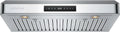 Range Hood, 1200 CFM, 30 Inch, Touch Controls, Automatic Shutoff, Timer, 4 Fan Speeds, Removable Grease Filters, Under