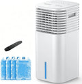 Air Conditioner 24' Windowless Portable 3-IN-1, 3 Modes, 3 Speeds, Timer, Compact Portable Design, Ventless Design, 2-Gal Tank, Snow White