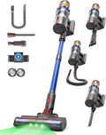 Cordless Stick Vacuum 55Kpa, 650W, 70Mins, Cordless Design, Wall-Mountable, Anti-Tangle Brush, Wall Mount Charging
