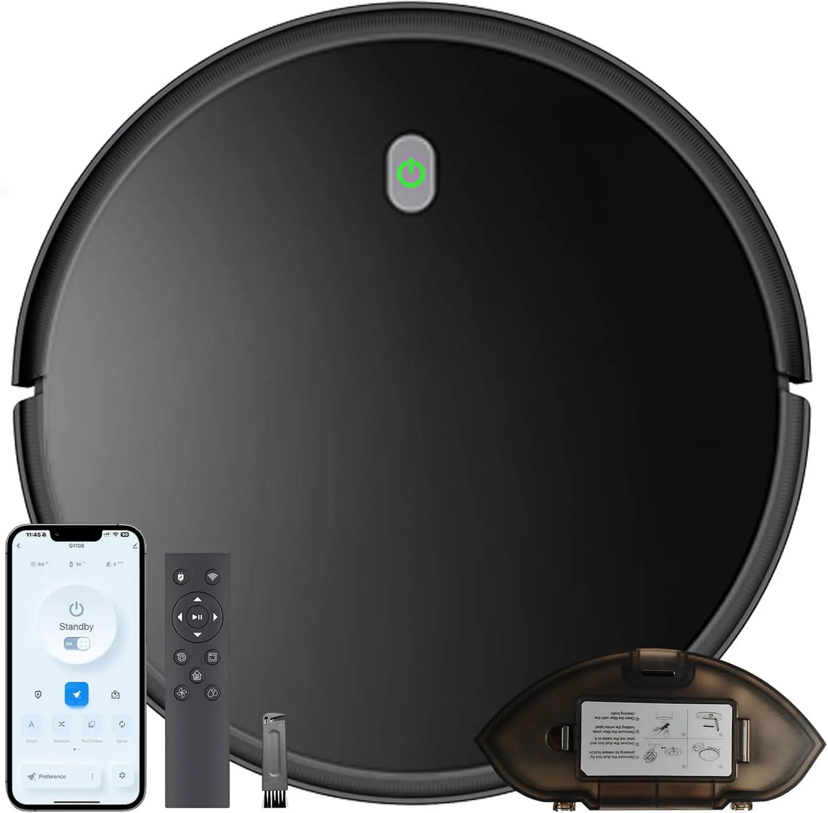 Robot Vacuum and Mop, 2-in-1, Vacuuming and Mopping, Vacuum and Mop Combo