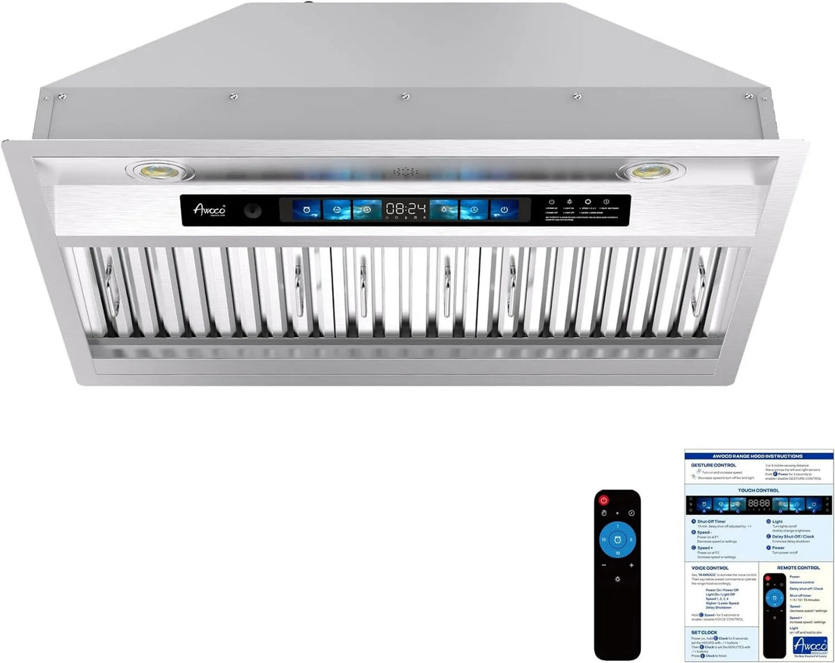 Range Hood Ductless Convertible, 30' Built-in Ducted