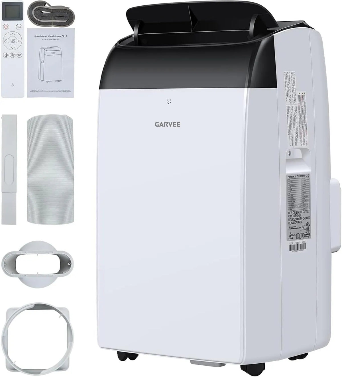 Air Conditioner Garvee 14000 BTU Portable 3-in-1, Remote Control, Timer, Compact Portable Design, 3-in-1 Indoor AC Unit with Cooling, Follow Me