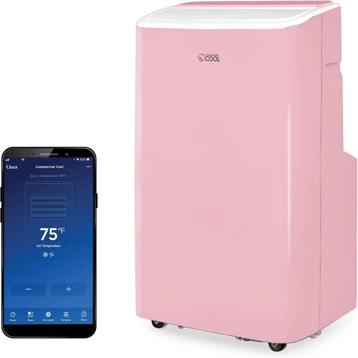 Air Conditioner, 9000 BTU, Wi-Fi, Wi-Fi Enabled, Dehumidifier & Fan, Commercial-Grade Design, Compact Portable Design, COMMERCIAL COOL
