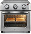 Air Fryer 6-in-1, 12.7 QT, Stainless Steel, Compact Portable Design, Heat Function, Convection Cooking, Fits 9' Pizza & 4 Toast, VAL CUCINA