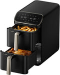 Air Fryer, 10Qt, Ceramic Coated, Dual-Zone Compact Design, Compact Portable Design, Ceramic Technology, Dual-Basket Cooking, Dreame