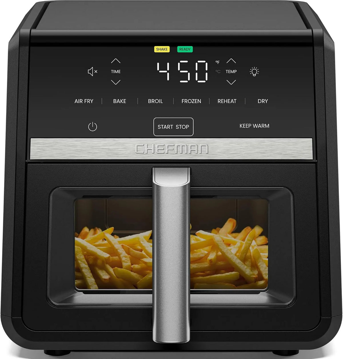 Air Fryer 7-in-1, 9 Qt, Keep Warm, XL Basket with Viewing Window, Chefman
