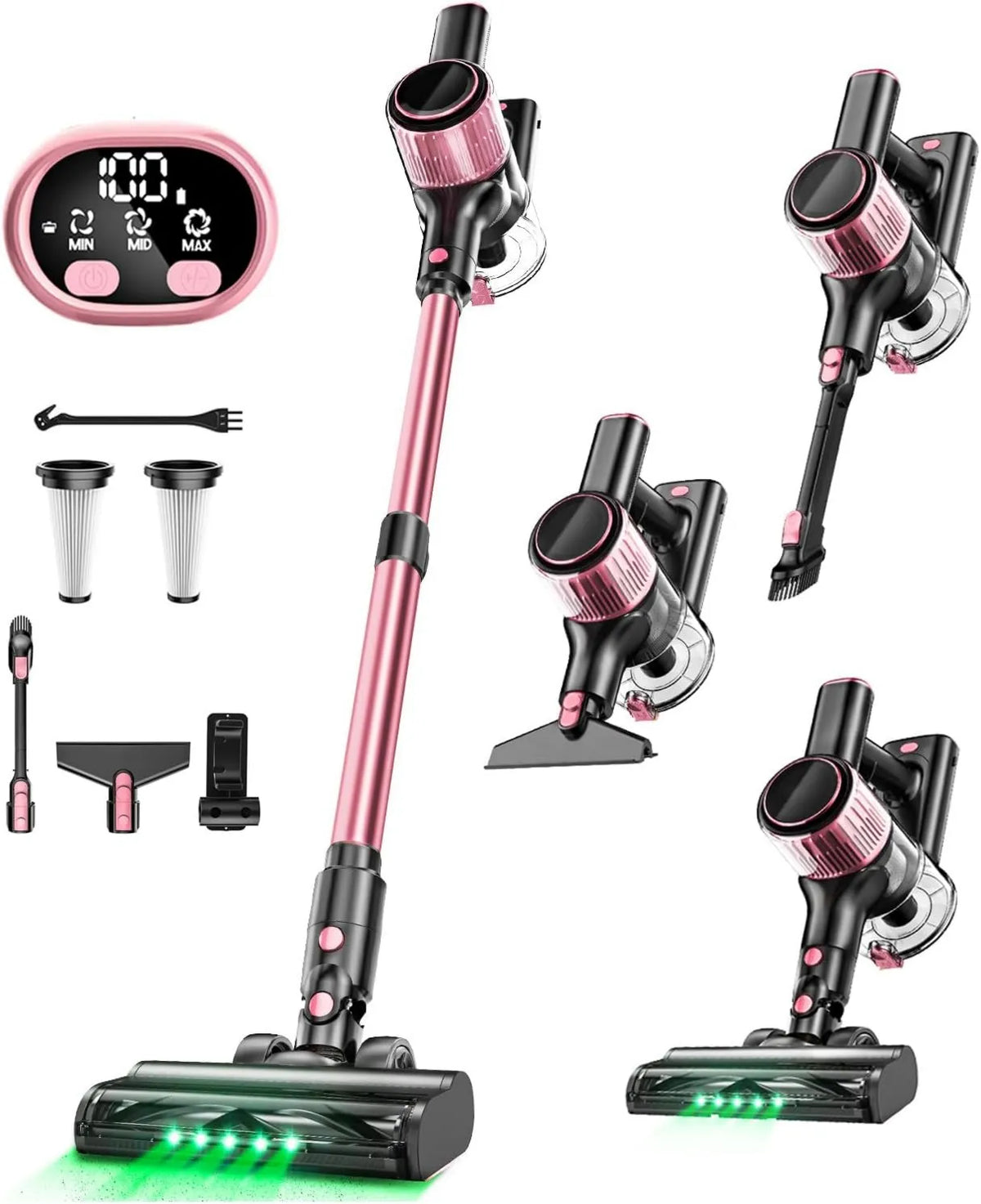Cordless Stick Vacuum, Cordless Design, Vacuum Suction, 45Mins, 8-in-1, 3 Suction Modes, 8 in 1 Powerful Suction Lightweight Vacuum Cleaner for Home