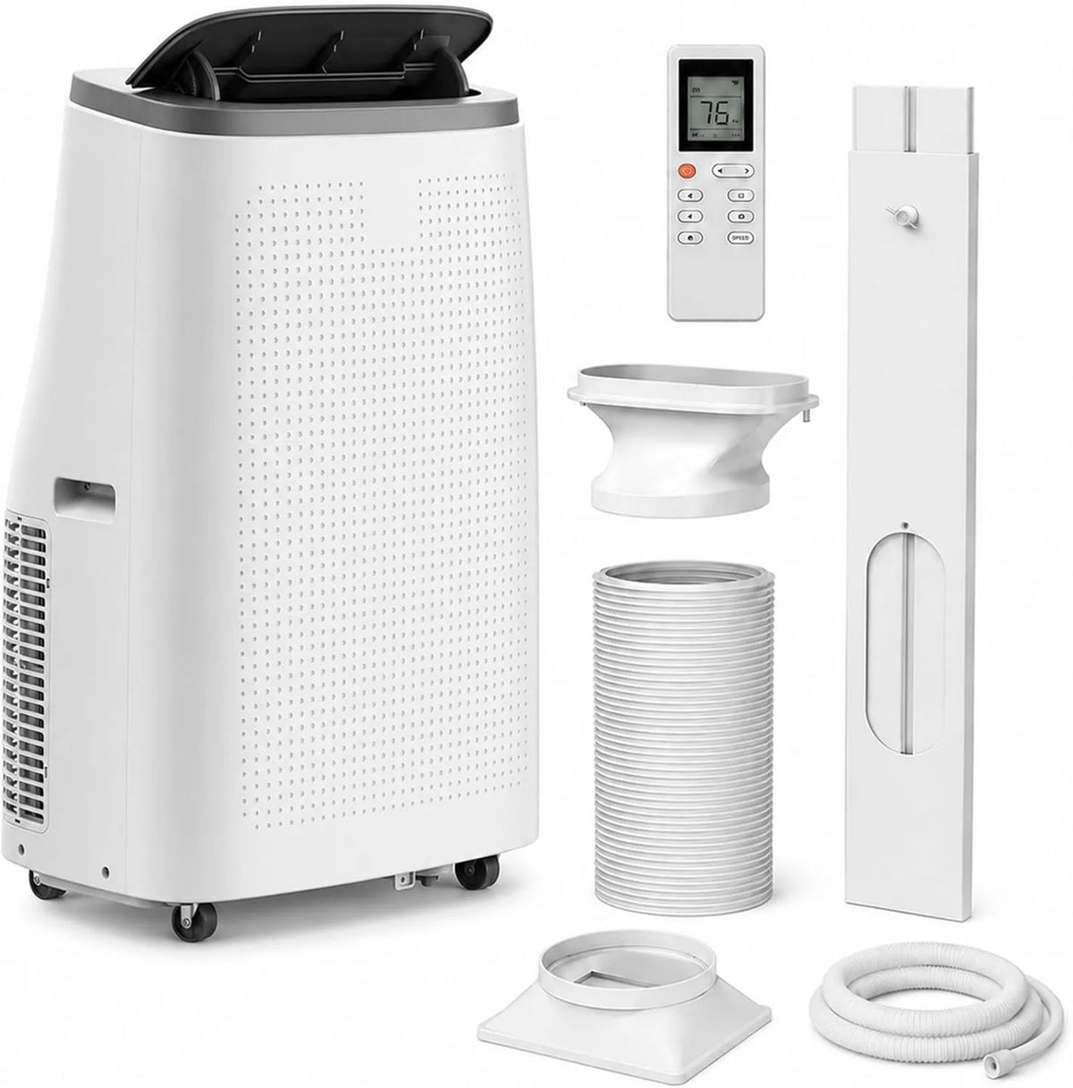 14000 BTU Portable Air Conditioners, Compact Portable Design, IDEALHOUSE