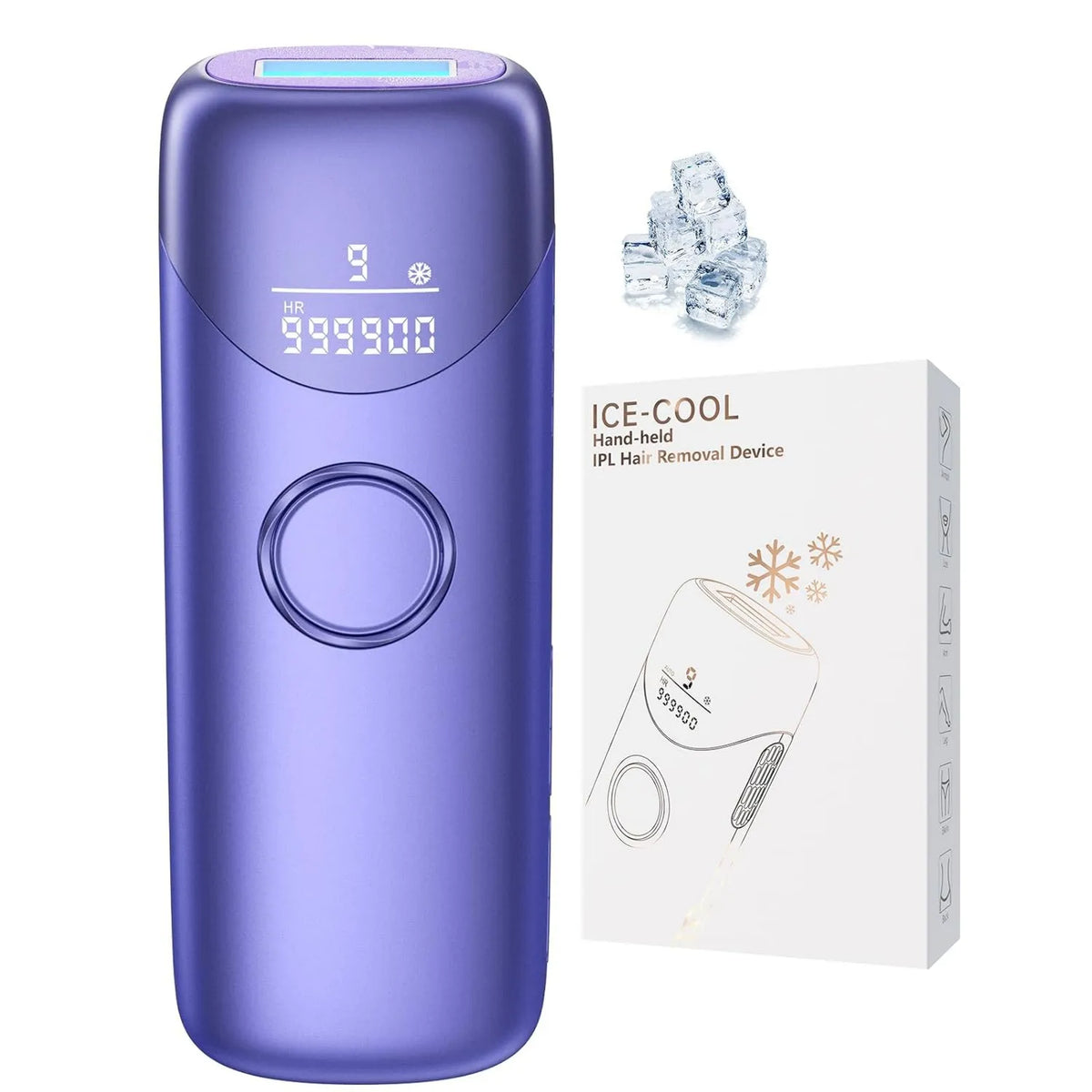 Ubroo Portable IPL Hair Remover Device, Ice-Cooling Technology, Compact Portable Design, For Bikini Area, For Underarms, Effectively Hair Regrowth