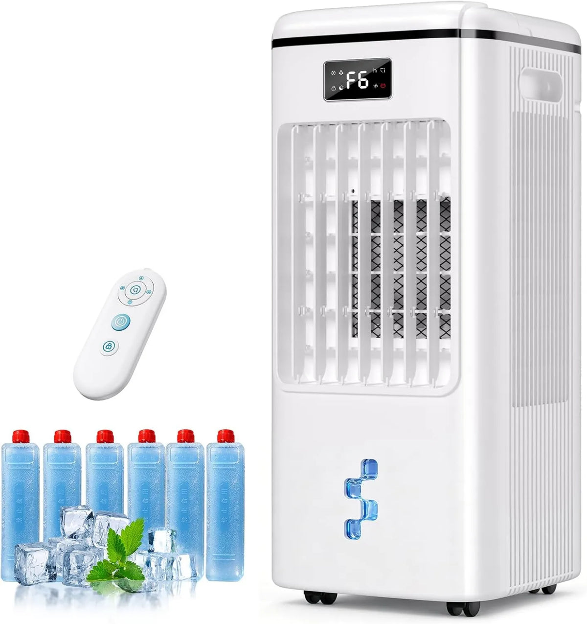4-IN-1, Touch Controls, Compact Portable Design, 20 FT, 3 Speeds, 4 Modes, Portable Air Conditioners, 4-IN-1 Evaporative Air Cooler & Swamp Cooler