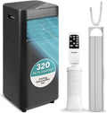 Air Conditioner 10000 BTU Portable, 115V, Mini AC Unit for Bedroom, Window Mount Kit Included, Compact Portable Design, SereneLife